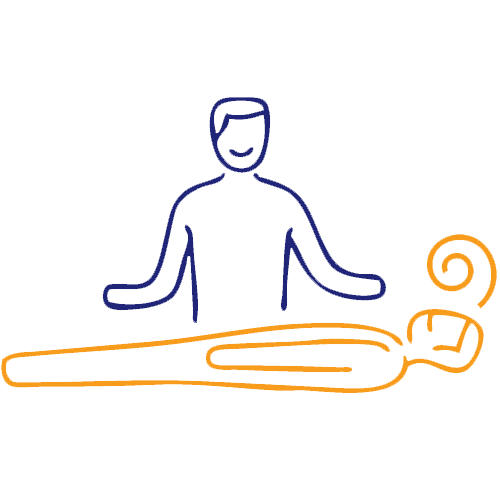 Illustrazione di un pranoterapeuta